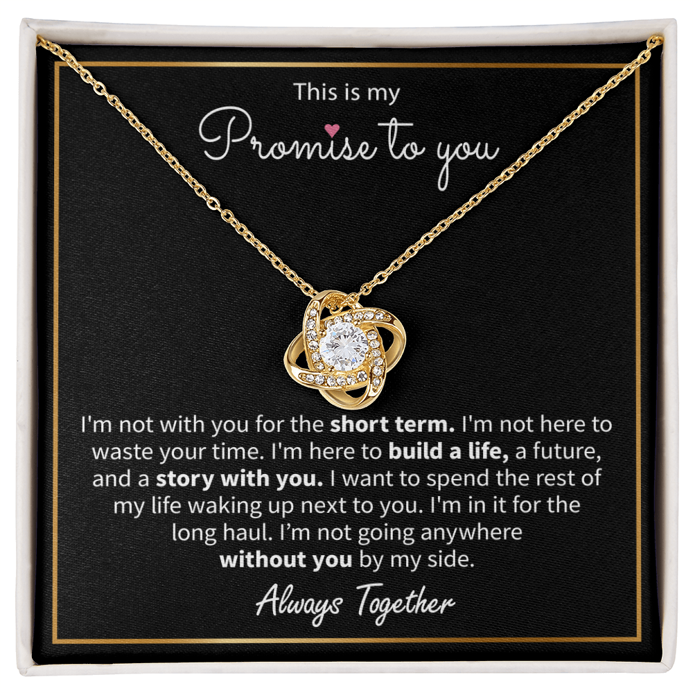 promise pendant necklace with a message