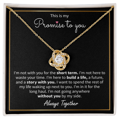 promise pendant necklace with a message
