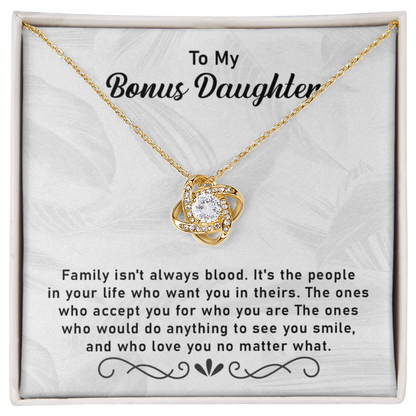 To My Bonus Daughter Necklace Gifts From Stepdad Stepmom