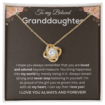 To My Granddaughter Necklace, Valentines Day Gifts for Her