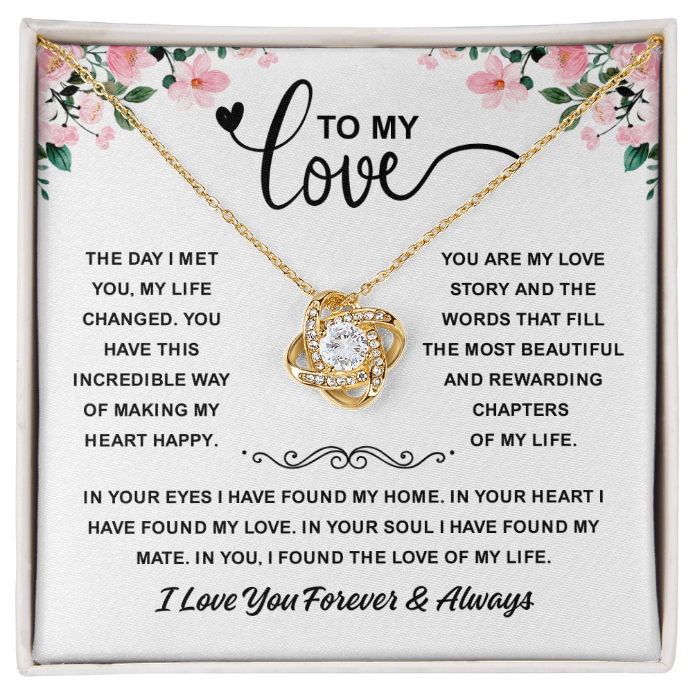 Neckalce for Girlfriend, Love Knot Neckalce for Girlfriend