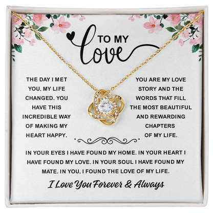 Neckalce for Girlfriend, Love Knot Neckalce for Girlfriend