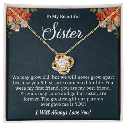 To My Sister Necklace, Every Moment Shines When She Wears This Necklace