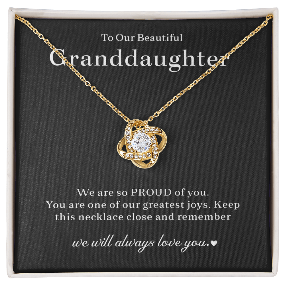 Granddaughter Necklace Gifts, Love Knot Necklace