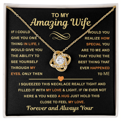 Wife Necklace from Husband, When Your wife  Puts It On, Her Heart Shines Through