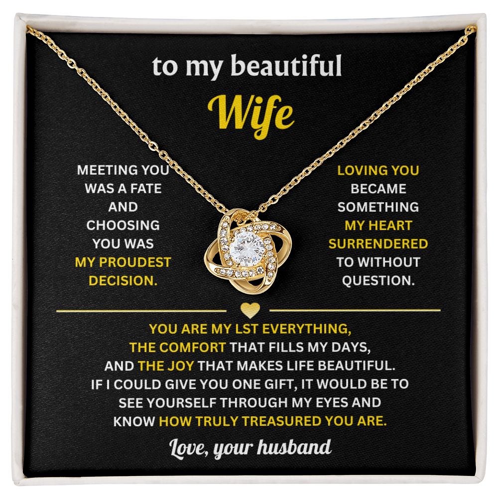Gifts For Wife From Husband, Love Knot Necklace For Wife