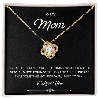 To My Beautiful Mom Necklace, Gift for Mom From Daughter or Son