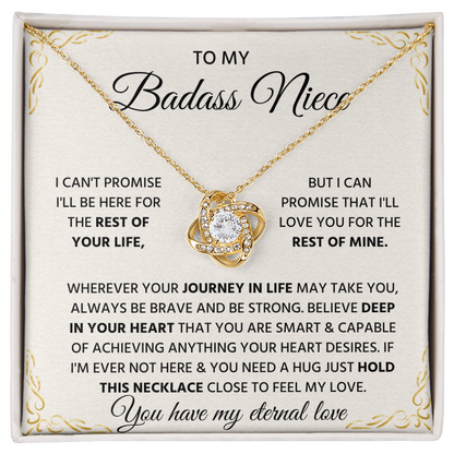 To My Badass Niece Gift, Unique Jewelry Pendant for Women