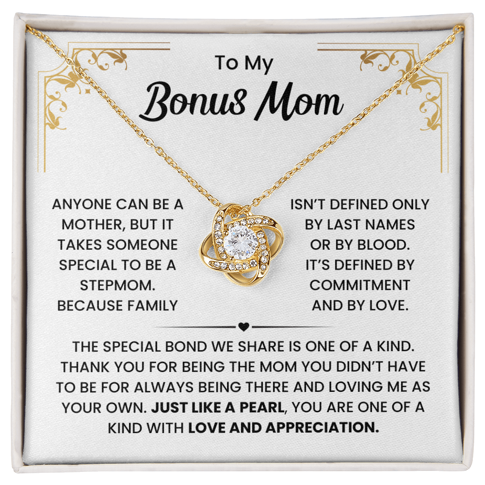 To My Bonus Mom Necklace From Stepson or Stepdaughter - Mother's Day Jewelry