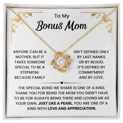 To My Bonus Mom Necklace From Stepson or Stepdaughter - Mother's Day Jewelry