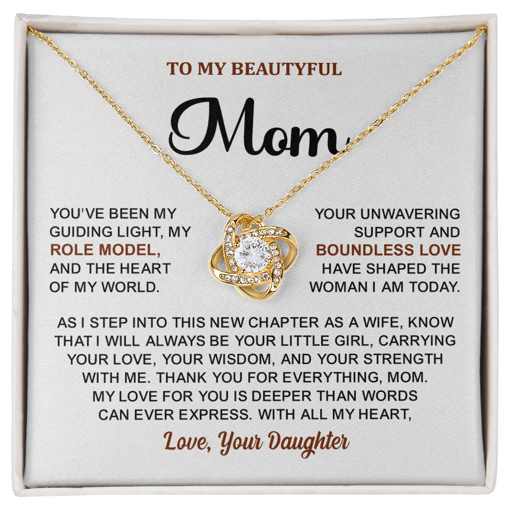 Mothers Day's Gifts for Mom - Love Knot Necklace, Jewelry Gifts, Necklace Gifts for Her