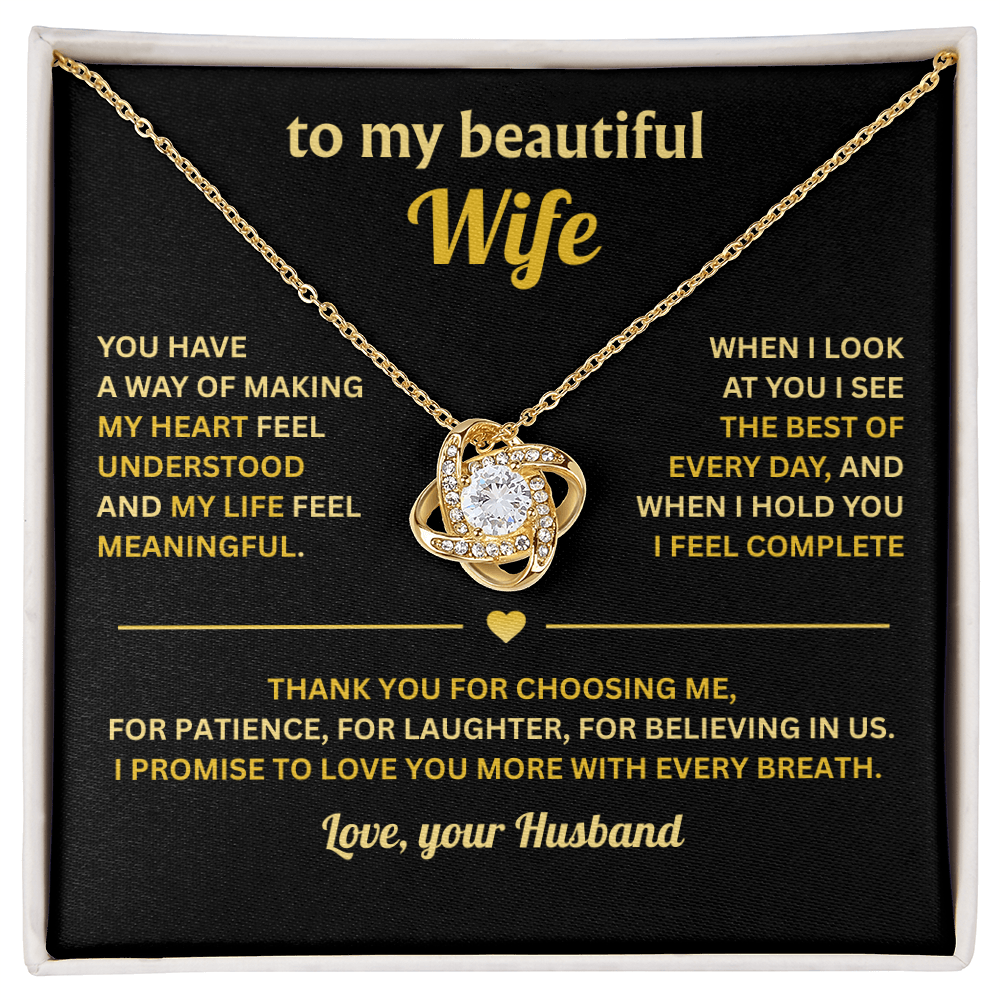 Love Knot Necklace For Wife, Birthday Gifts For Wife