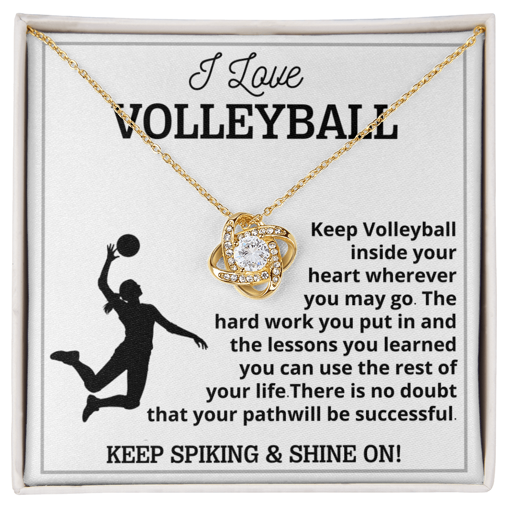 Volleyball Girl Necklace , Christmas Gift for girl with Message & LED Box