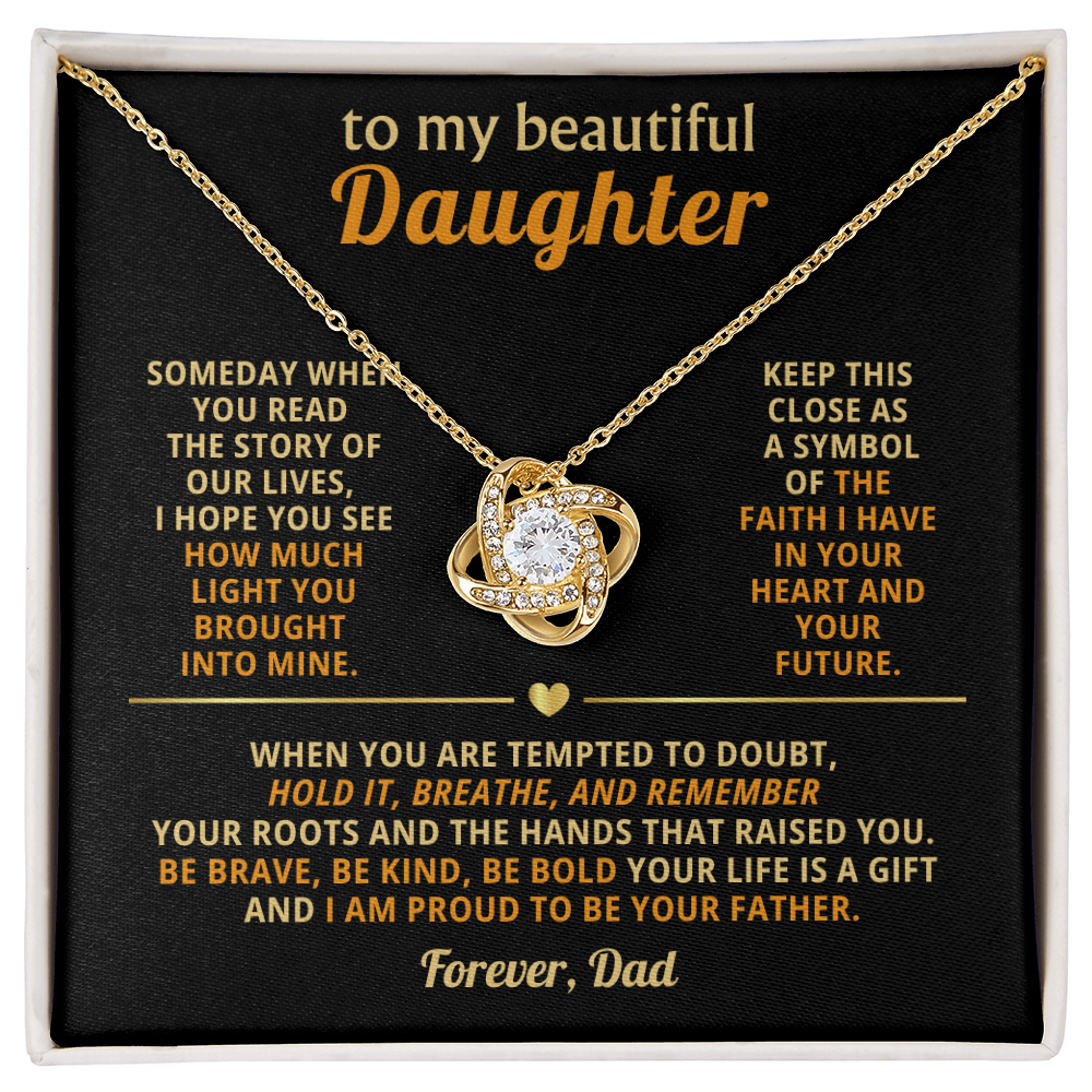 Daughter Necklace Gifts From Dad with Message Card Gifts Box