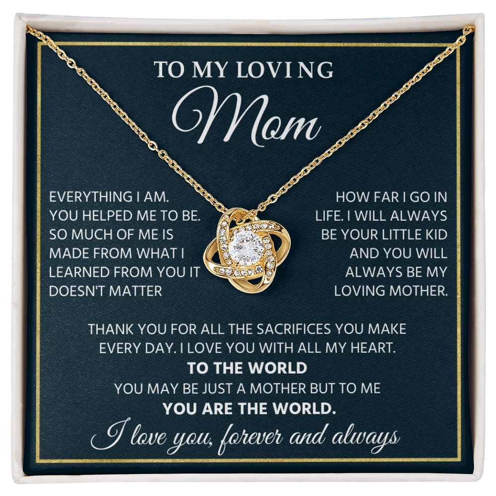 To My Mom Necklace From Son Daughter, Pendant Jewelry With Message Card