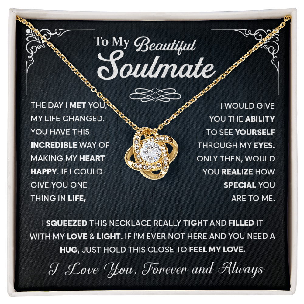To My Soulmate Necklace, Wife Necklace