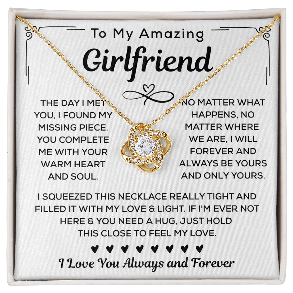 Girlfriend Necklace Gift From Boyfriend, Love Knot Necklace