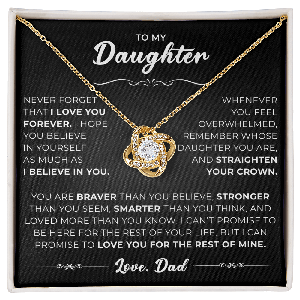 To My Beautiful Daughter Necklace From Mommy, Perfect for Mother's Day