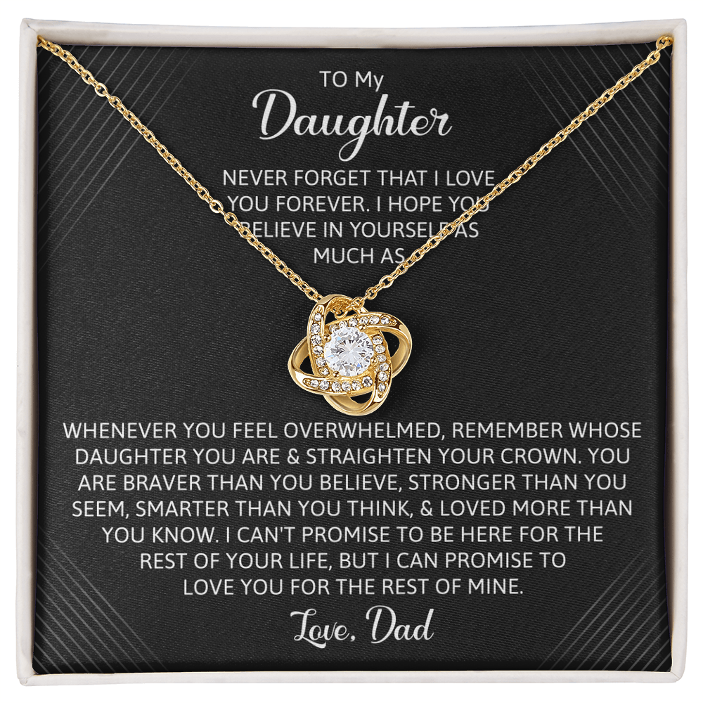 To My Daughter - You Are Braver Than You Believe Necklace