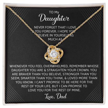 To My Daughter - You Are Braver Than You Believe Necklace