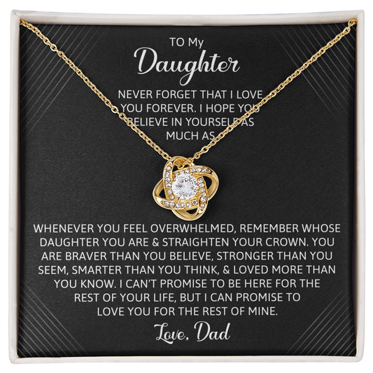 To My Daughter - You Are Braver Than You Believe Necklace