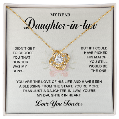 To My Daughter in-law Gifts, Gifts for Daughter-in-Law – Heartwarming Alluring Beauty Necklace with Message, Gifts for Her