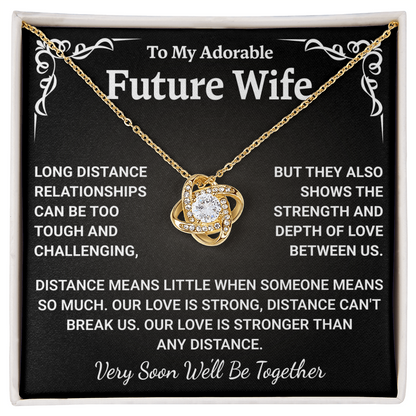 To My Future Wife Love Knot Necklace - Meaningful Gifts For Her