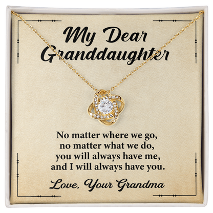 Special Gifts for Granddaughters, Granddaughter and Grandma Necklace, Birthday Gifts for Granddaughter, Granddaughter Necklace