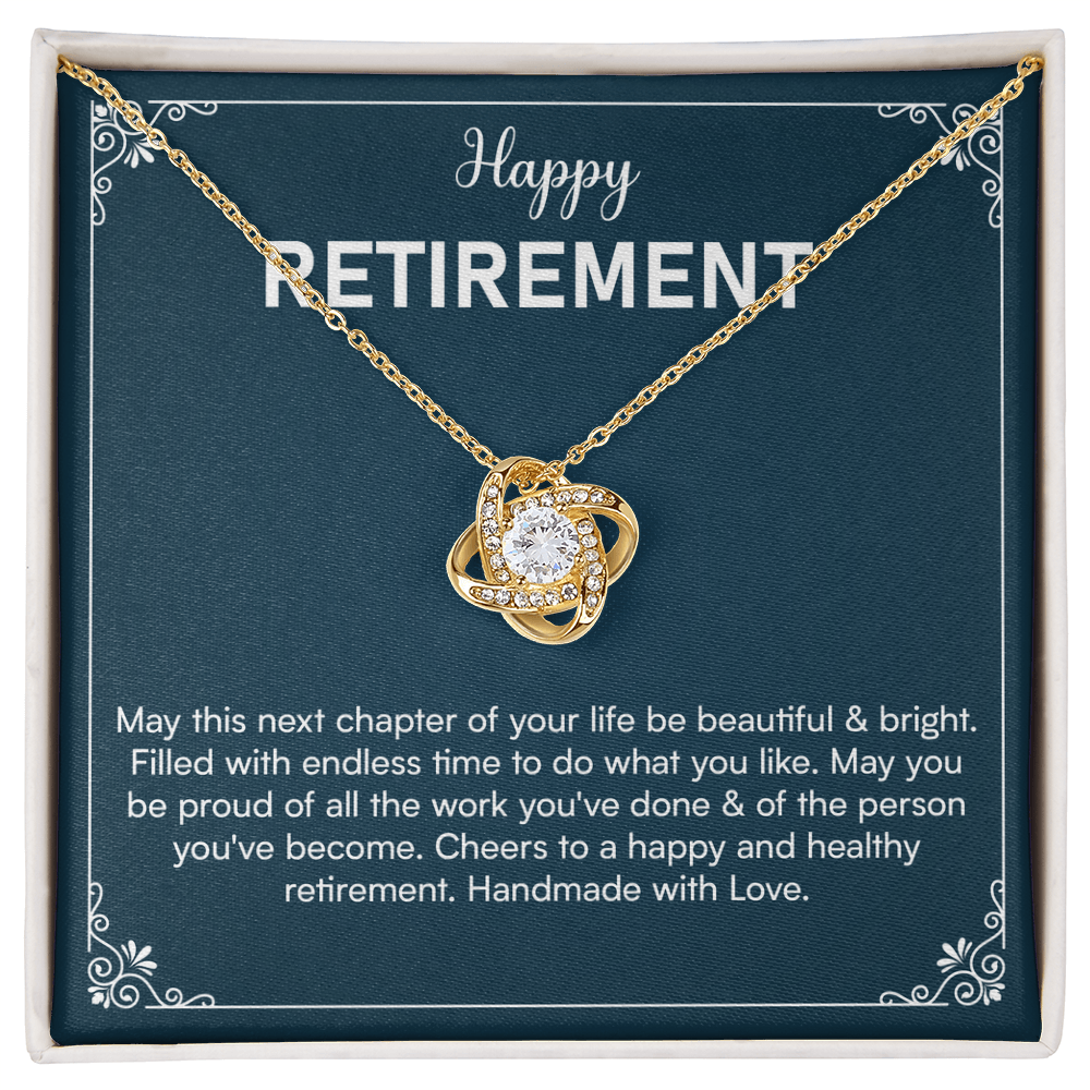 gift necklace with heartfelt message in a display box.