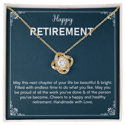 gift necklace with heartfelt message in a display box.