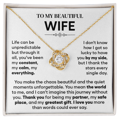 To My Wife Necklace Form Husband, Gift For Soulmate