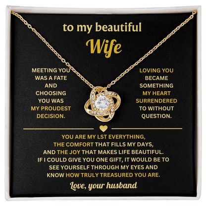 Love Knot Necklace, Birthday Gifts for Wife