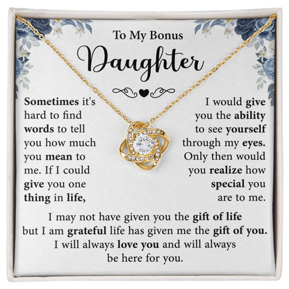 To My Step Daughter Necklace, Birthday Gift for her
