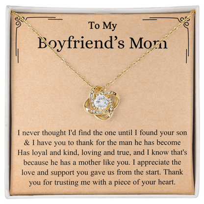 Boyfriend Mom Gifts From Girlfriend, Love Knot Necklace