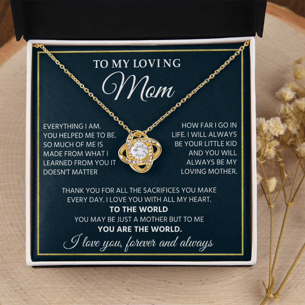 To My Mom Necklace From Son Daughter, Pendant Jewelry With Message Card