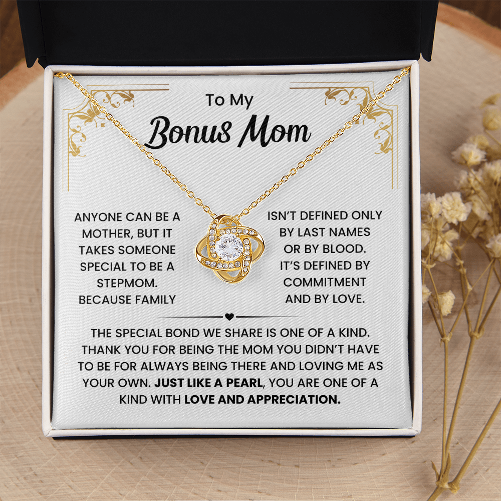 To My Bonus Mom Necklace From Stepson or Stepdaughter - Mother's Day Jewelry