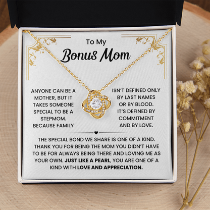 To My Bonus Mom Necklace From Stepson or Stepdaughter - Mother's Day Jewelry