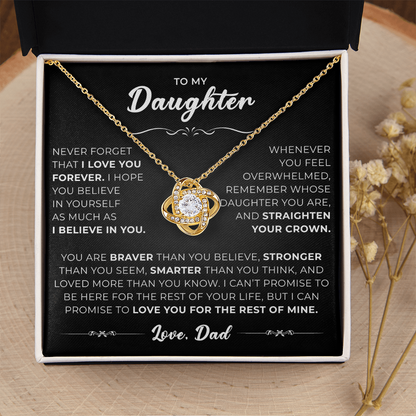 To My Beautiful Daughter Necklace From Mommy, Perfect for Mother's Day