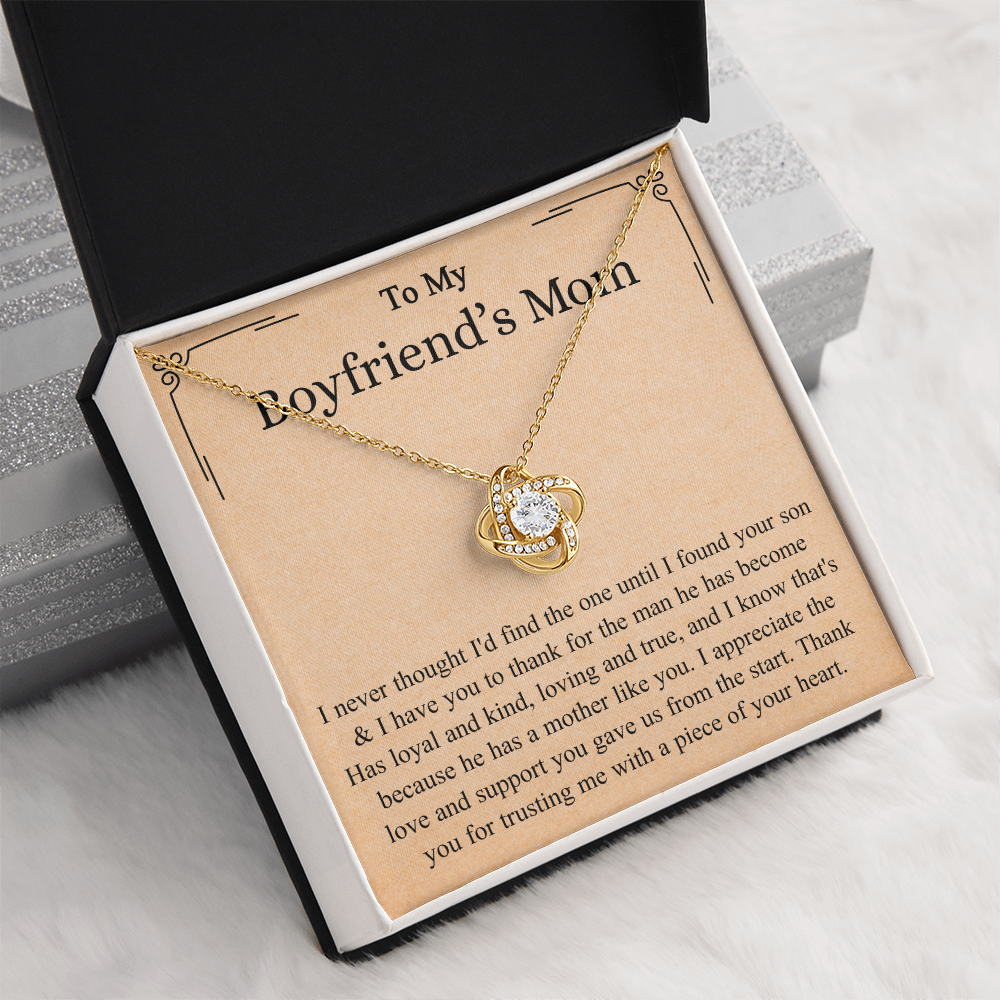 Boyfriend Mom Gifts From Girlfriend, Love Knot Necklace
