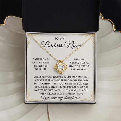 To My Badass Niece Gift, Unique Jewelry Pendant for Women
