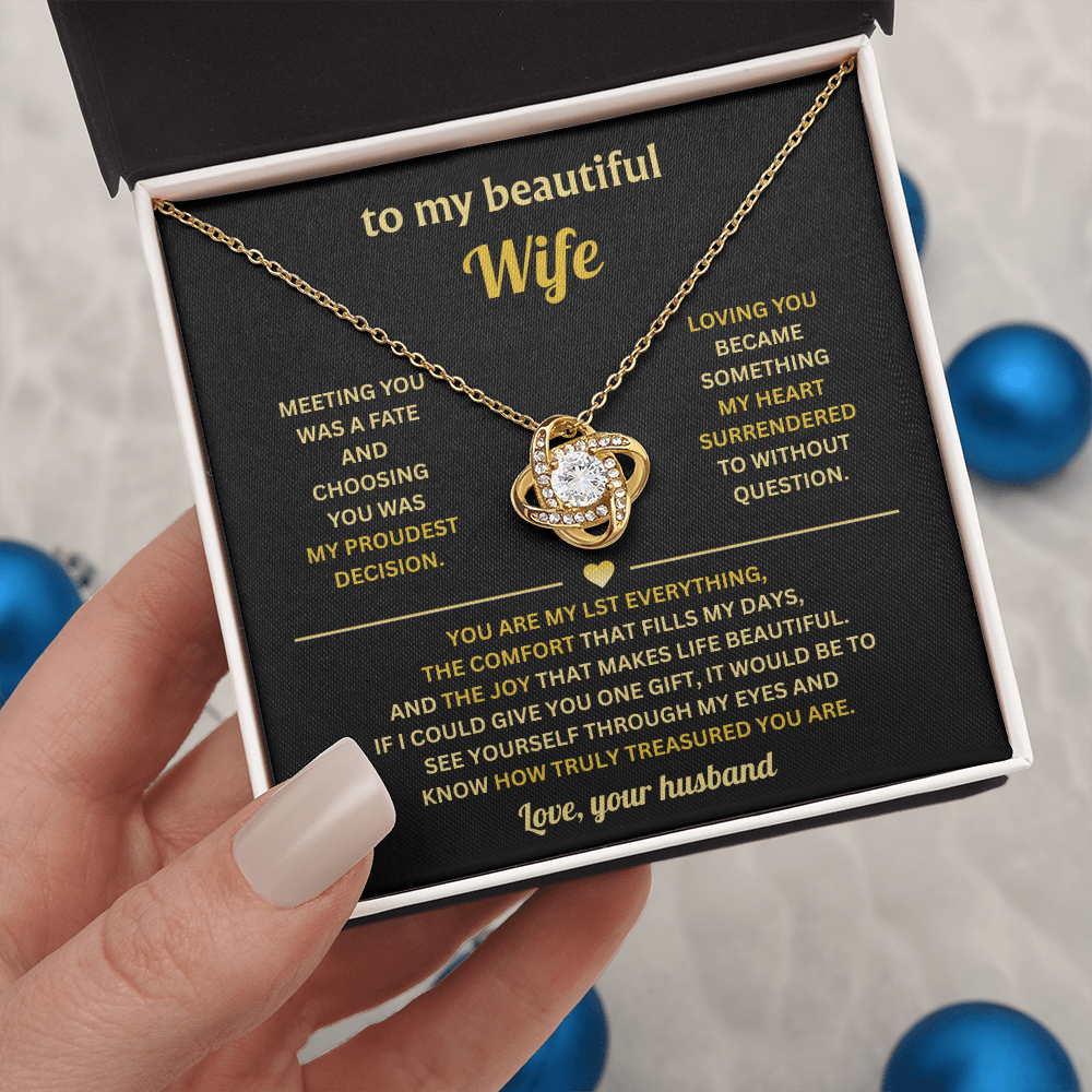 Love Knot Necklace, Birthday Gifts for Wife from husband