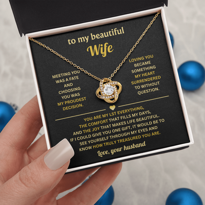 Love Knot Necklace, Birthday Gifts for Wife from husband