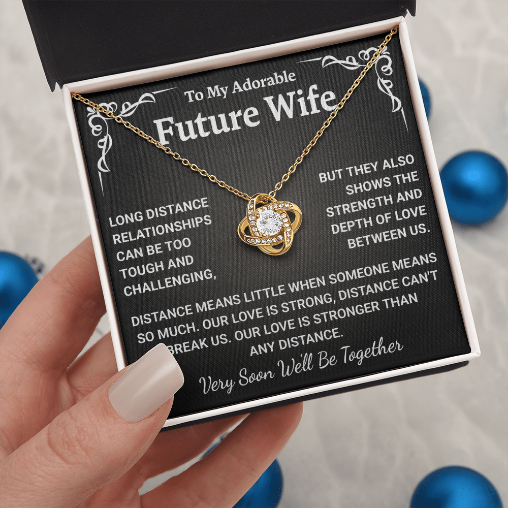 To My Future Wife Love Knot Necklace - Meaningful Gifts For Her