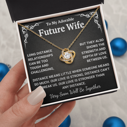 To My Future Wife Love Knot Necklace - Meaningful Gifts For Her