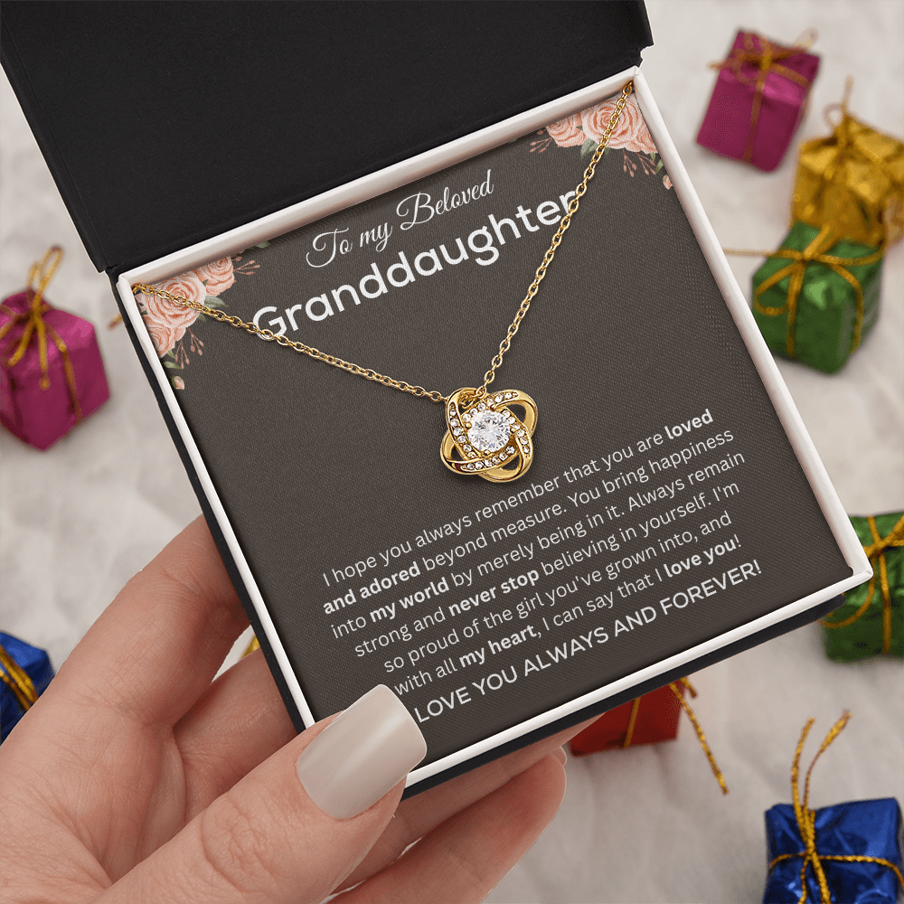 To My Granddaughter Necklace, Valentines Day Gifts for Her