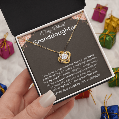 To My Granddaughter Necklace, Valentines Day Gifts for Her
