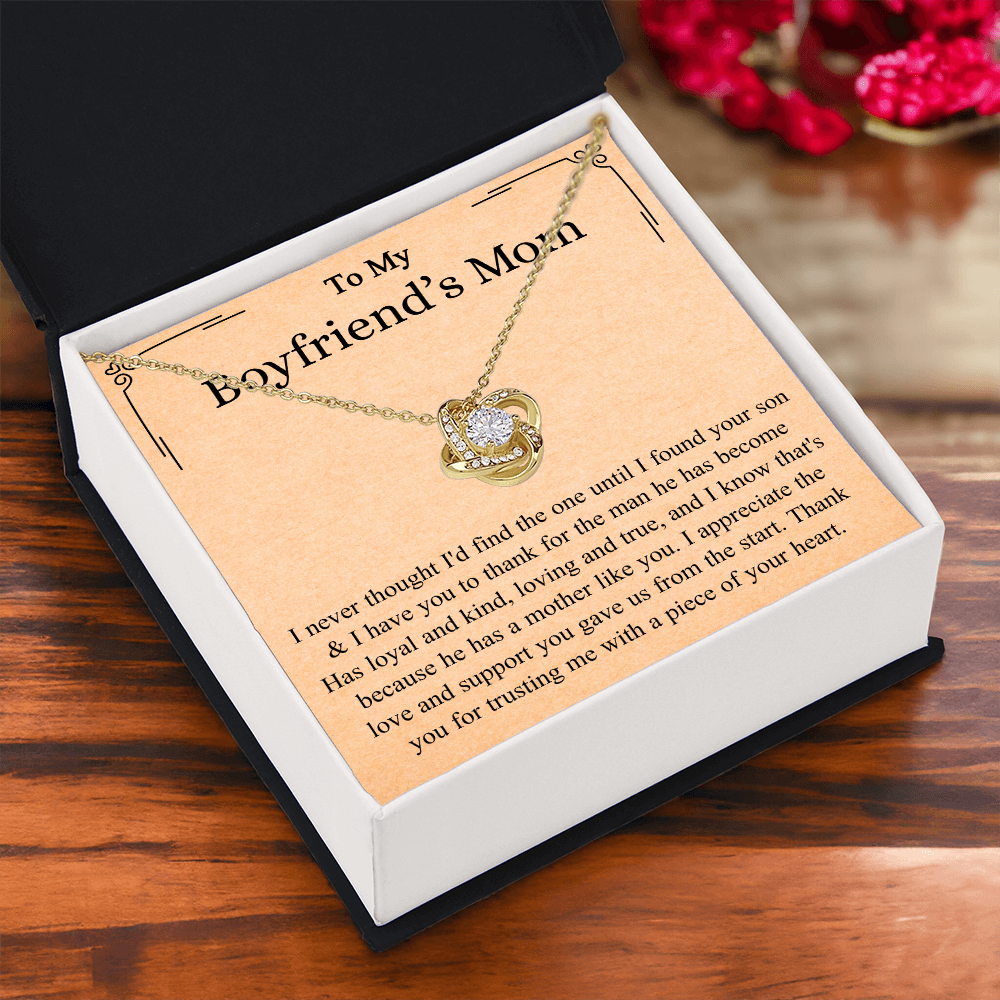 Boyfriend Mom Gifts From Girlfriend, Love Knot Necklace