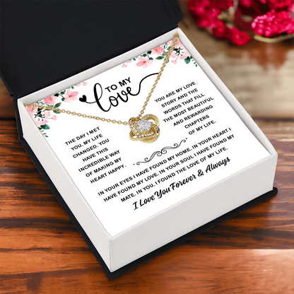 Neckalce for Girlfriend, Love Knot Neckalce for Girlfriend