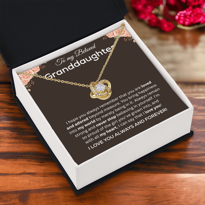 To My Granddaughter Necklace, Valentines Day Gifts for Her