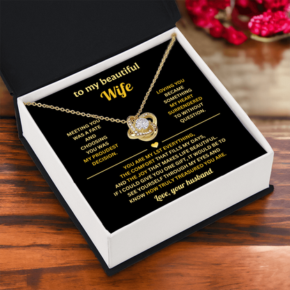 Love Knot Necklace, Birthday Gifts for Wife